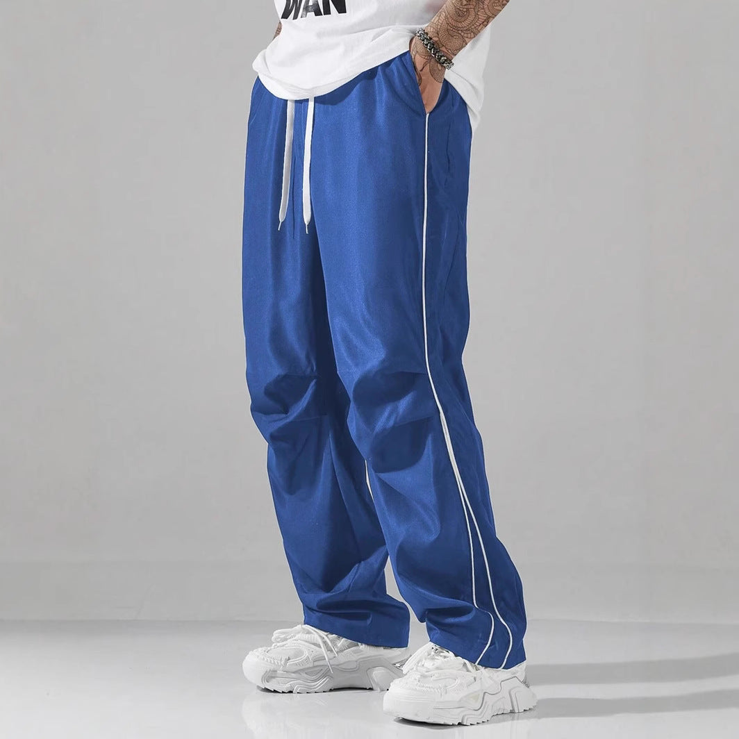 Men’s Cargo Pants – Relaxed Fit – Drawstring Waist – Side Pockets – Streetwear Style