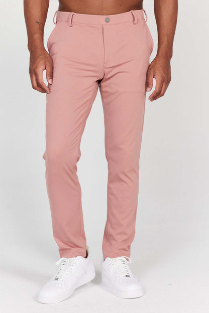 Men’s Slim Fit Trousers – Full Length – Soft Stretch Fabric – Rear Welt Pockets