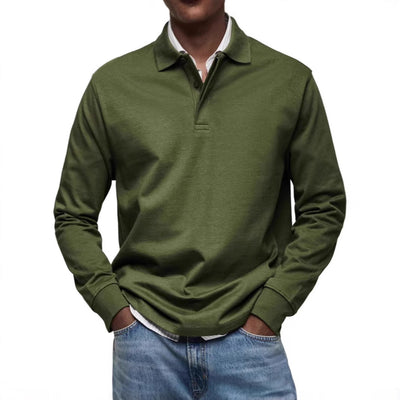 Men’s Button-Down Shirt – Relaxed Fit – Long Sleeve – Natural Fibers – Casual Wear