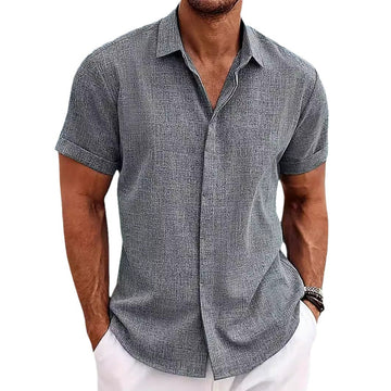 Andrew - heren casual shirt met korte mouwen en knoopsluiting