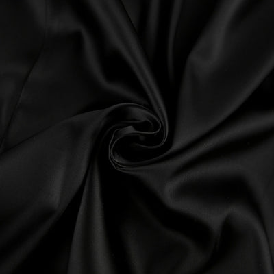 Women’s Mini Dress – Satin – Form-Fitting – Stand Collar – Bell Sleeve – Slit Hem