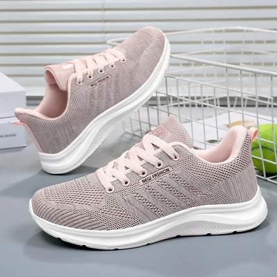 Women’s Running Shoes – Breathable Knit – Cushioned Sole – Lightweight Lace-Up Fit