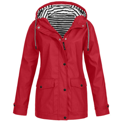 Men’s Outdoor Jacket – Waterproof – Regular Fit – Hooded – Button Cuffs – Flap Pockets