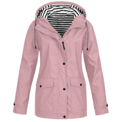 Men’s Outdoor Jacket – Waterproof – Regular Fit – Hooded – Button Cuffs – Flap Pockets