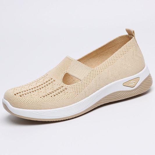 Women’s Slip-On Shoes – Breathable Mesh – Cushioned Sole – Lightweight Casual Fit