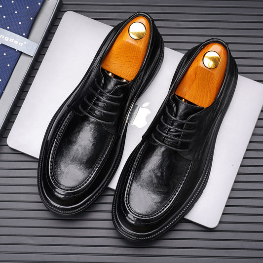 Men’s Oxford Dress Shoes – Hand-Grained Leather – Closed Lacing – Formal Fit