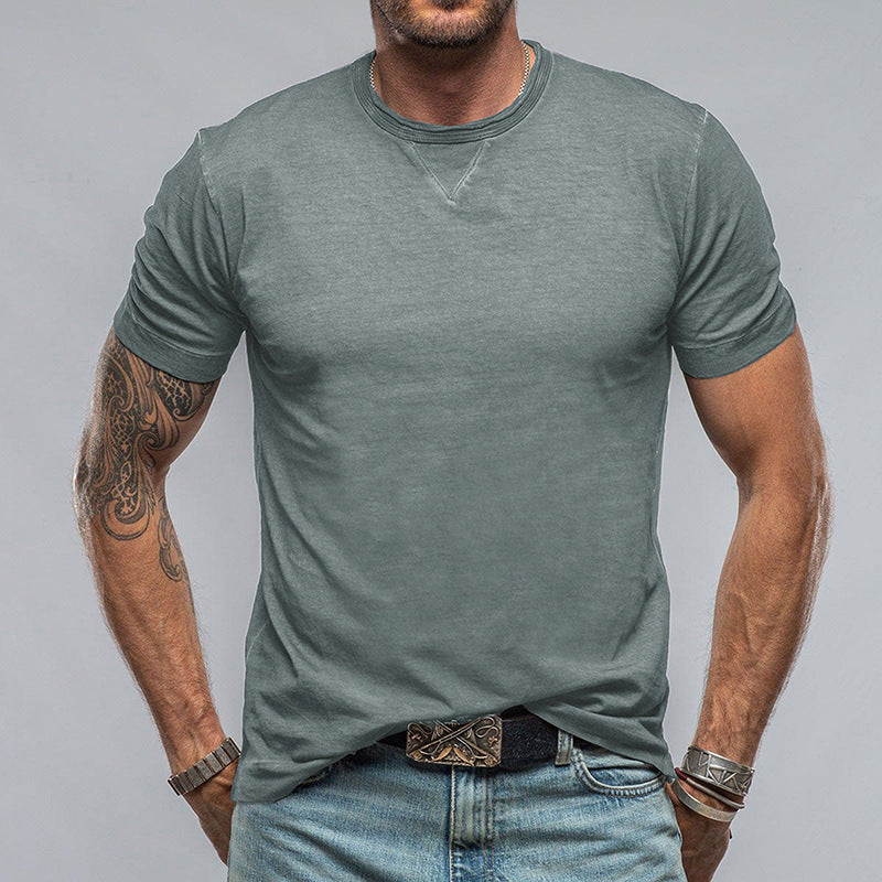 Men’s T-Shirt – Cotton Blend – Relaxed Fit – Crew Neck – Short Sleeve Casual Wear