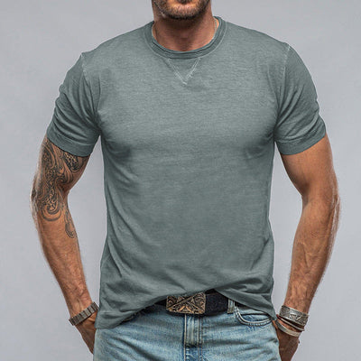 Men’s T-Shirt – Cotton Blend – Relaxed Fit – Crew Neck – Short Sleeve Casual Wear