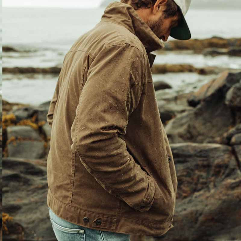 Men’s Utility Jacket – 100% Cotton – Heavyweight – Relaxed Fit – Button Front Casual Wear