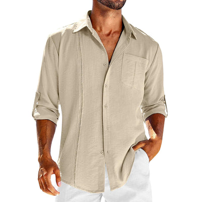 Men’s Casual Shirt – Natural Fibers – Relaxed Fit – Button Down – Long Sleeves