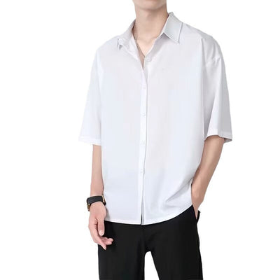 Men’s Short Sleeve Shirt – Relaxed Fit – Lightweight Fabric – Button-Up Casual Style