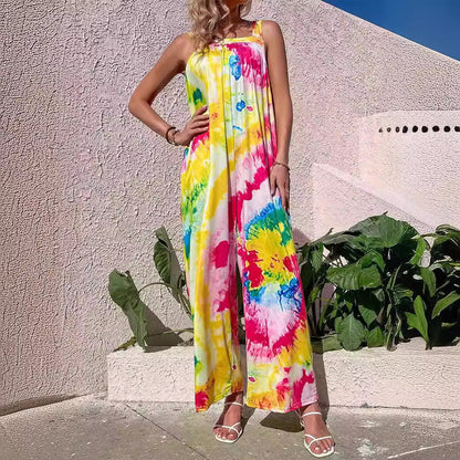 Women’s Jumpsuit – Loose Fit – Wide Leg – Lightweight Cotton – Boho Casual Style