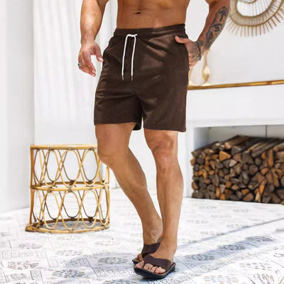 Men’s Shorts – Relaxed Fit – Drawstring Waist – Mid-Length Casual Style