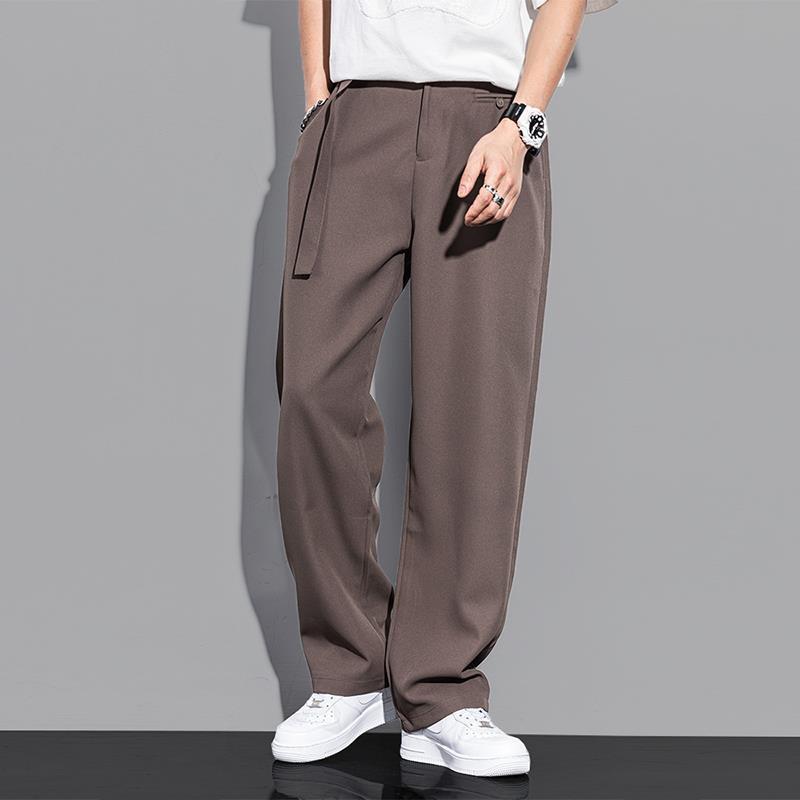 Men’s Trousers – Relaxed Fit – Straight Leg – Lightweight Soft Drape – Full Length