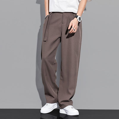 Men’s Trousers – Relaxed Fit – Straight Leg – Lightweight Soft Drape – Full Length