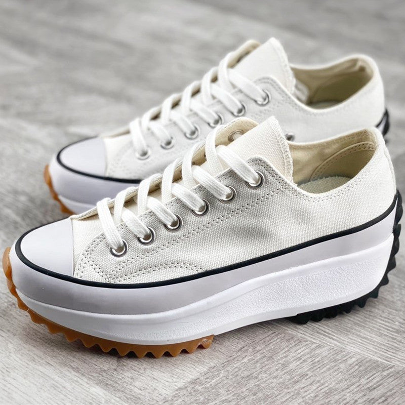 Stylish Women's Platform Sneakers - Chunky Sole, Trendy & Casual Design