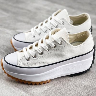 Stylish Women's Platform Sneakers - Chunky Sole, Trendy & Casual Design