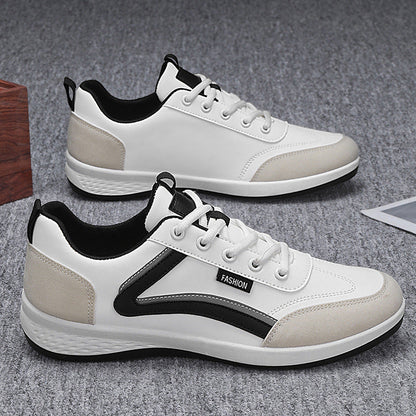 Men’s Sneakers – Low-Top Athletic Fit – Smooth & Suede-Like Panels – Lace-Up Design