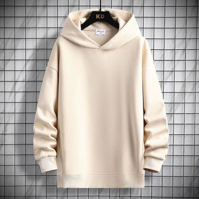 Men’s Hoodie – Oversized Loose Fit – Cotton Blend – V-Neck with Ribbed Cuffs