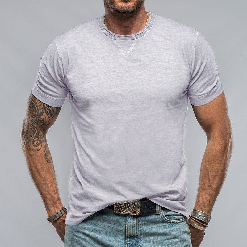 Men’s T-Shirt – Cotton Blend – Relaxed Fit – Crew Neck – Short Sleeve Casual Wear