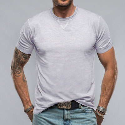 Men’s T-Shirt – Cotton Blend – Relaxed Fit – Crew Neck – Short Sleeve Casual Wear