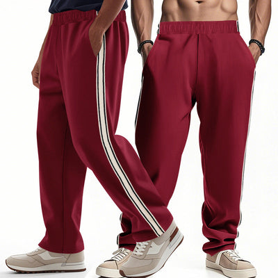 Men’s Jogger Pants – Relaxed Fit – Breathable Fabric – Elastic Waist – Side Stripes