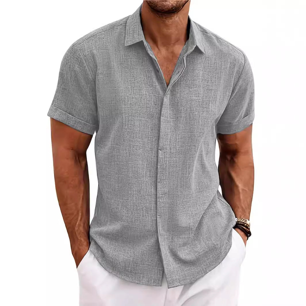 Andrew - heren casual shirt met korte mouwen en knoopsluiting