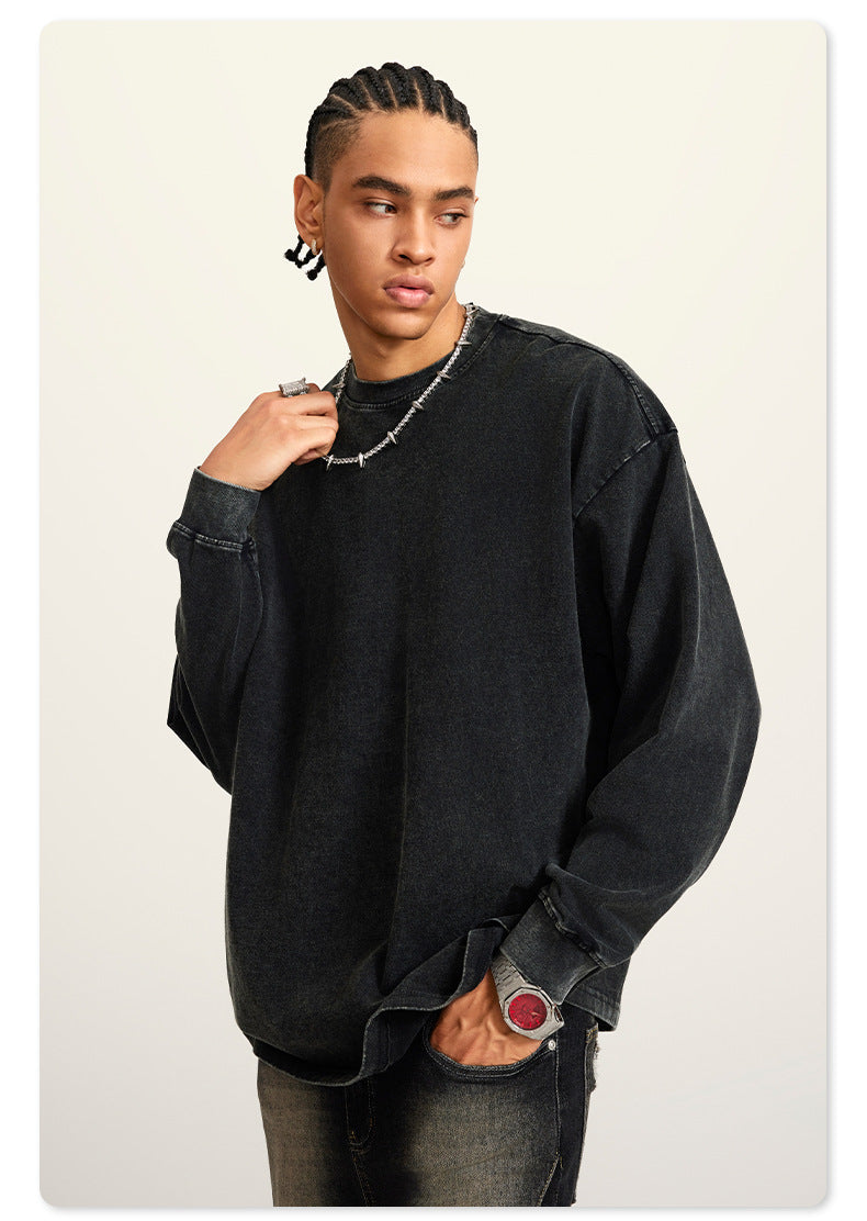 Men’s Crewneck Sweater – Soft Knit Cotton – Relaxed Fit – Long Sleeve