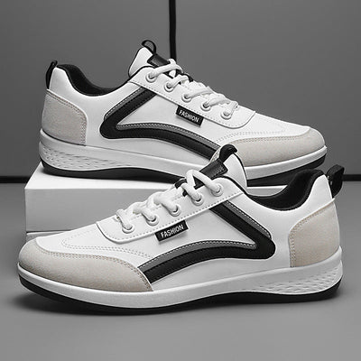 Men’s Sneakers – Low-Top Athletic Fit – Smooth & Suede-Like Panels – Lace-Up Design