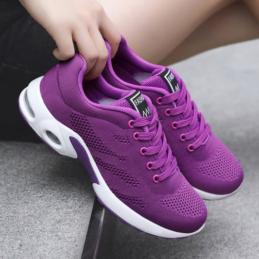 Women’s Athletic Sneakers – Breathable Mesh – Cushioned Sole – Lace-Up Support Fit