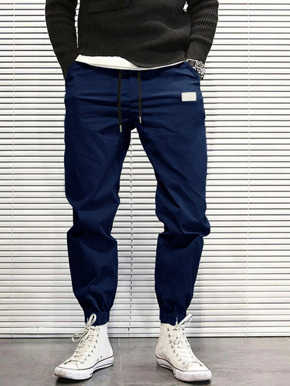 Men’s Cargo Pants – Relaxed Fit – Tapered Leg – Elastic Waist – Multi Pocket Casual Wear