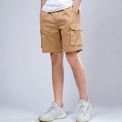 Men’s Cargo Shorts – Loose Fit – 100% Cotton – Knee Length – Utility Pockets Casual Wear