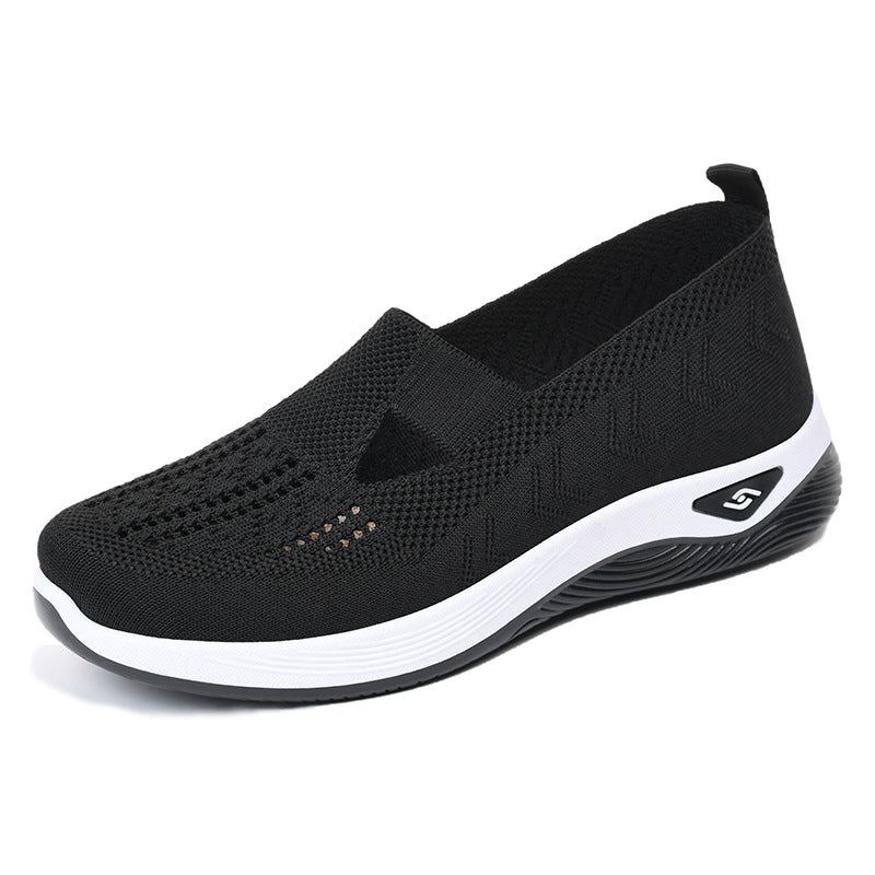 Women’s Slip-On Shoes – Breathable Mesh – Cushioned Sole – Lightweight Casual Fit