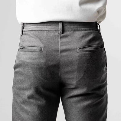 Men’s Casual Pants – Slim Fit – Tapered Leg – Full Length – Zip Fly