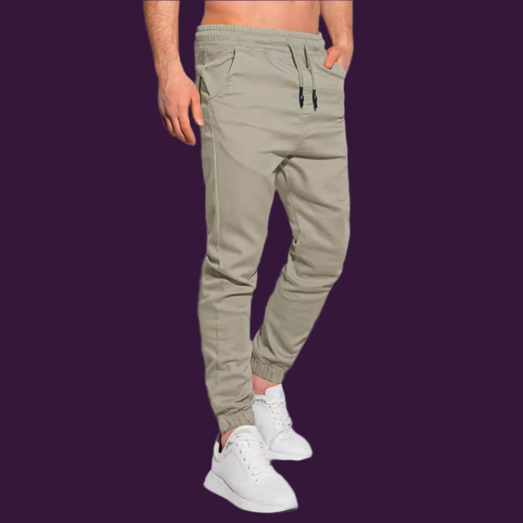 Men’s Jogger Pants – Slim Fit – Soft Knit – Drawstring Waist – Elastic Cuffs