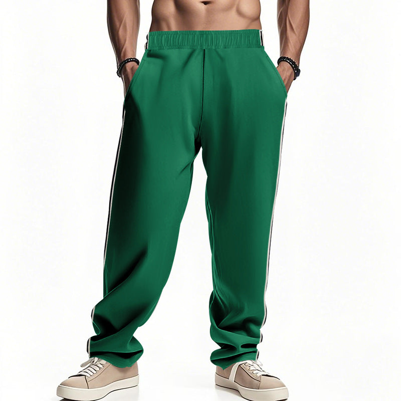 Men’s Jogger Pants – Relaxed Fit – Breathable Fabric – Elastic Waist – Side Stripes
