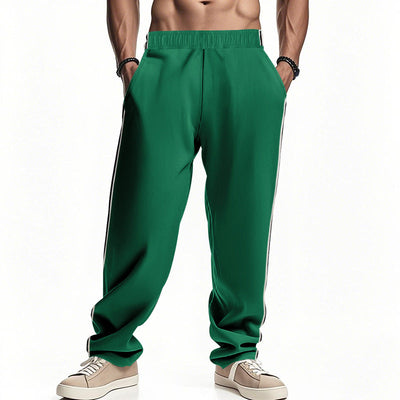 Men’s Jogger Pants – Relaxed Fit – Breathable Fabric – Elastic Waist – Side Stripes