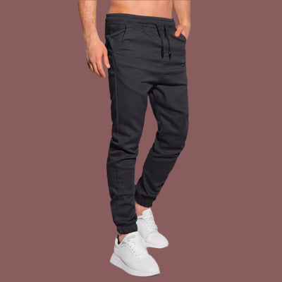 Men’s Jogger Pants – Slim Fit – Soft Knit – Drawstring Waist – Elastic Cuffs