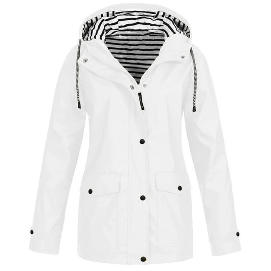 Men’s Outdoor Jacket – Waterproof – Regular Fit – Hooded – Button Cuffs – Flap Pockets