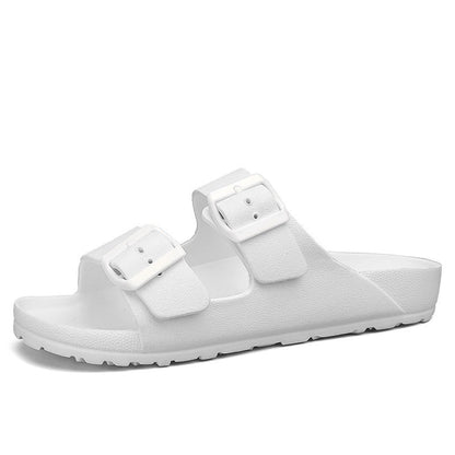 Men’s Sandals – Synthetic Leather – Open Toe – Adjustable Buckle Straps – Thick Sole