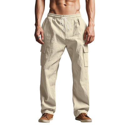 Men’s Cargo Pants – Relaxed Fit – Elastic Waist Multi-Pocket