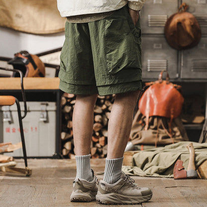 Men’s Cargo Shorts – Quick Dry – Relaxed Fit – Breathable Mesh – Adjustable Waist