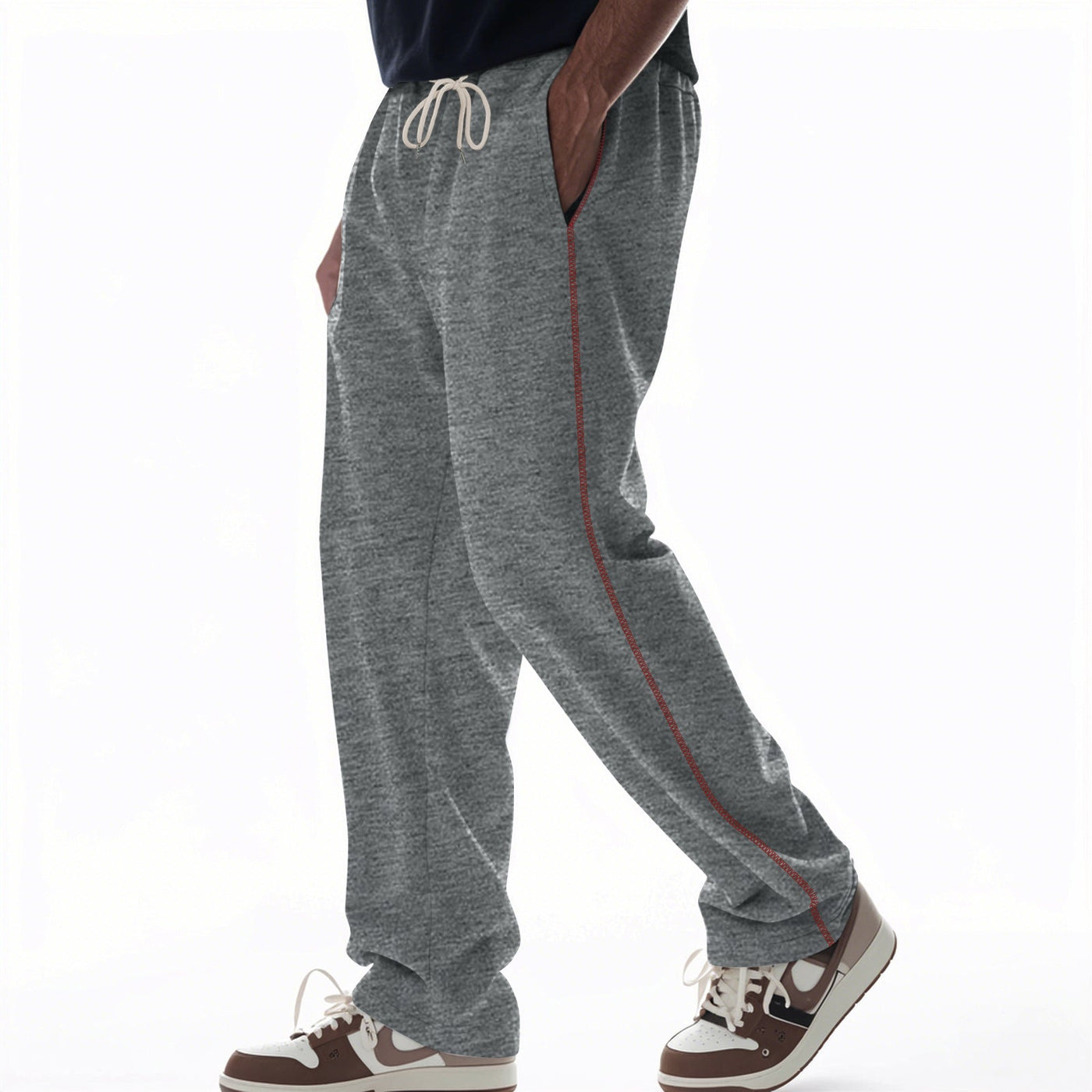 Men’s Sweatpants – Heavy Cotton Terry – Relaxed Fit – Drawstring Waist – Side Pockets