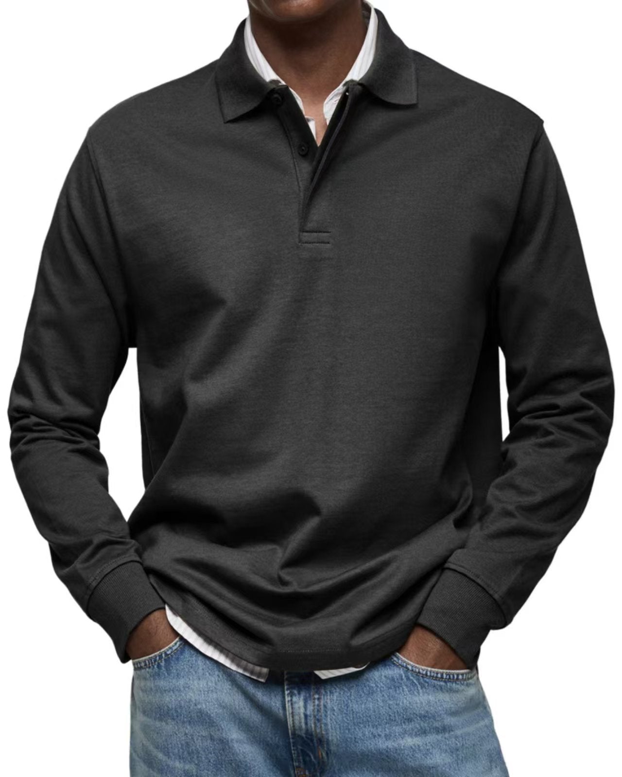 Men’s Button-Down Shirt – Relaxed Fit – Long Sleeve – Natural Fibers – Casual Wear