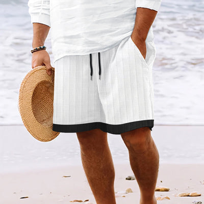 Men’s Beach Shorts – Relaxed Fit – Breathable Blend – Elastic Waist – Side Pockets
