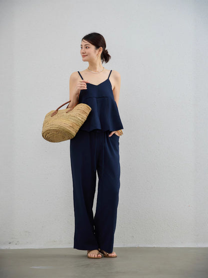 Women's Relaxed Sleeveless Set - Lightweight Flowy Top & Loose Pants