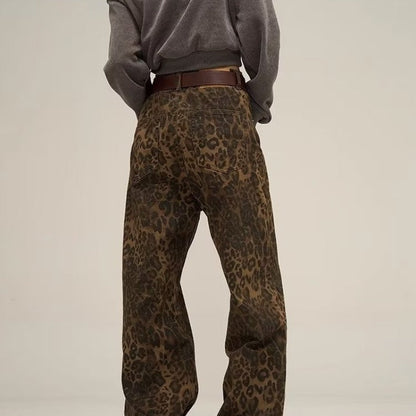 Women's leopard print jeans