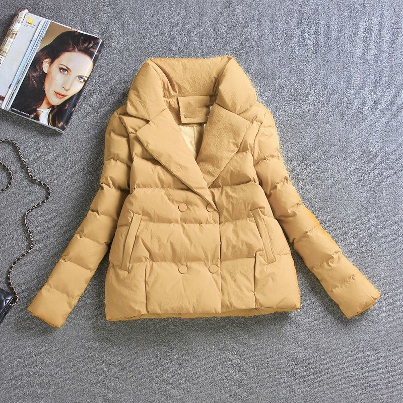 Women elegant turndown collar coat for women