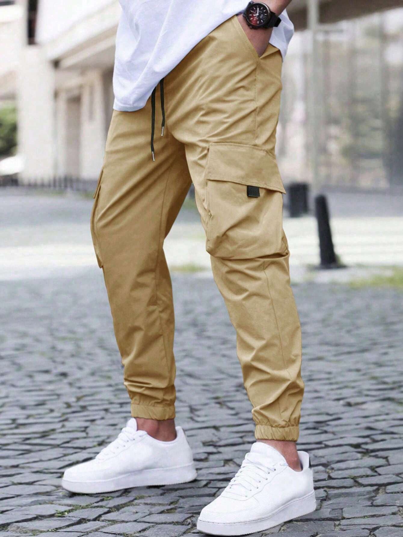 Men’s Cargo Jogger Pants – Relaxed Fit – Tapered Leg – Drawstring Waist
