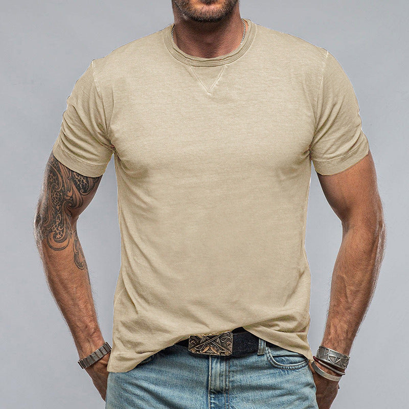 Men’s T-Shirt – Cotton Blend – Relaxed Fit – Crew Neck – Short Sleeve Casual Wear